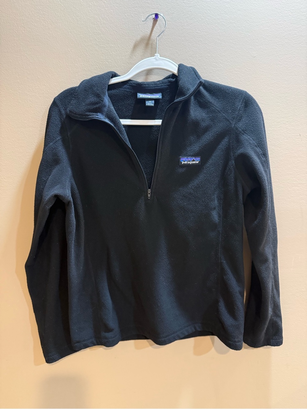 Patagonia Black Quarter-Zip Fleece Pullover